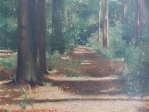 Ernest Gustave De Vleeschouwer (1897-1967) 'Pathway through the forest'