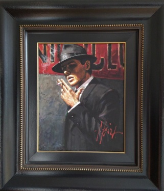 Fabian Perez (b.1967) 'Study for man at the Red Sign'