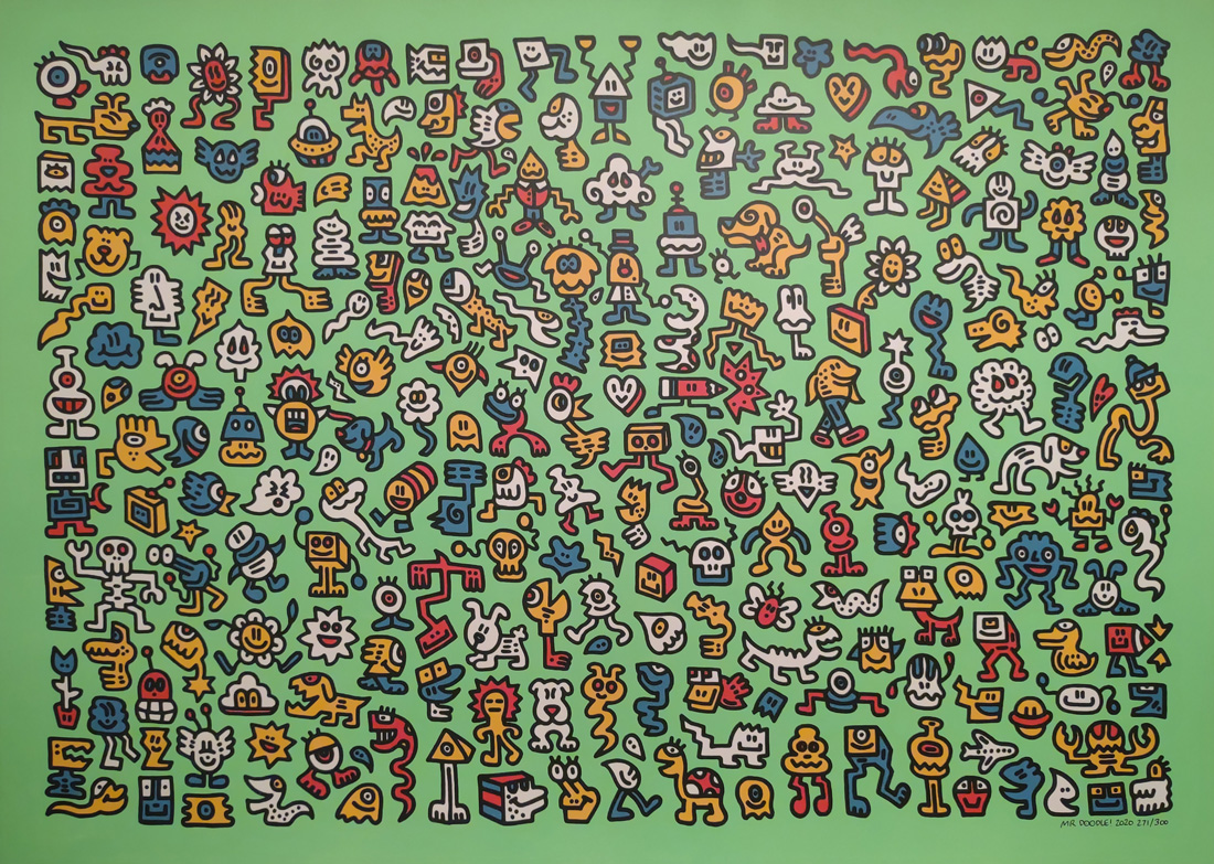 Mr Doodle (b.1994) 'Alien Town 2020' - ThePapillon.Gallery