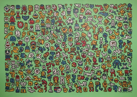 Mr Doodle  (b.1994) 'Alien Town 2020'