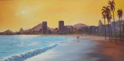 Henderson Cisz (b.1960-) ''Beach Retreat, Rio De Janeiro II''