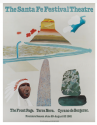 David Hockney (b.1937) 'Santa Fe Festival Theatre' Exhibition poster 1981
