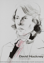 David Hockney (b.1937) ' Zeichnungen und Druckgraphik' signed Exhibition Poster 1977